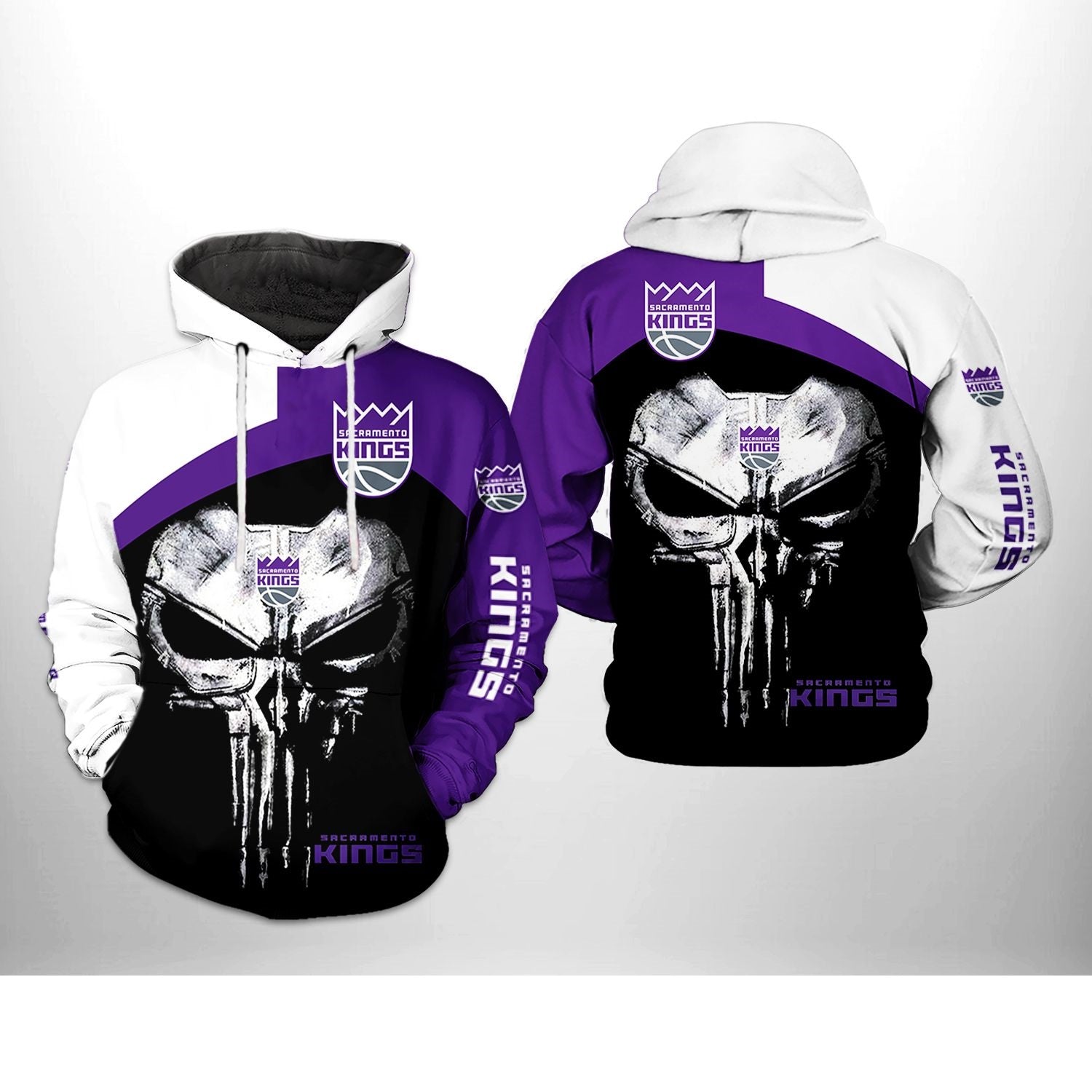 Sacramento Kings Skull Punisher Hoodie